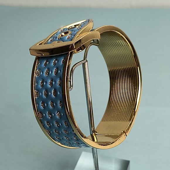 Exquisite Bracelet Belt Buckle Fold Over Hinge Clasp Cuff  Baby Blue Fro… - Picture 12 of 13